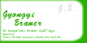 gyongyi bramer business card